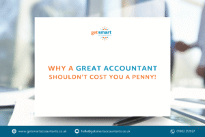 A blog headline reading "Why A Great Accountant Shouldn’t Cost You A Penny"
