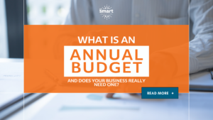 A blog headline reading "What Is an Annual Budget, and Does Your Business Really Need One?"