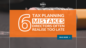A blog headline reading "6 Tax Planning Mistakes Directors Often Realise Too Late"